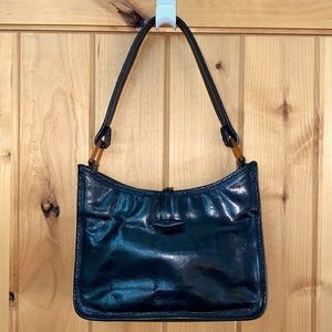 Vintage genuine leather Cole HAAN Purse with lucite strap hardware